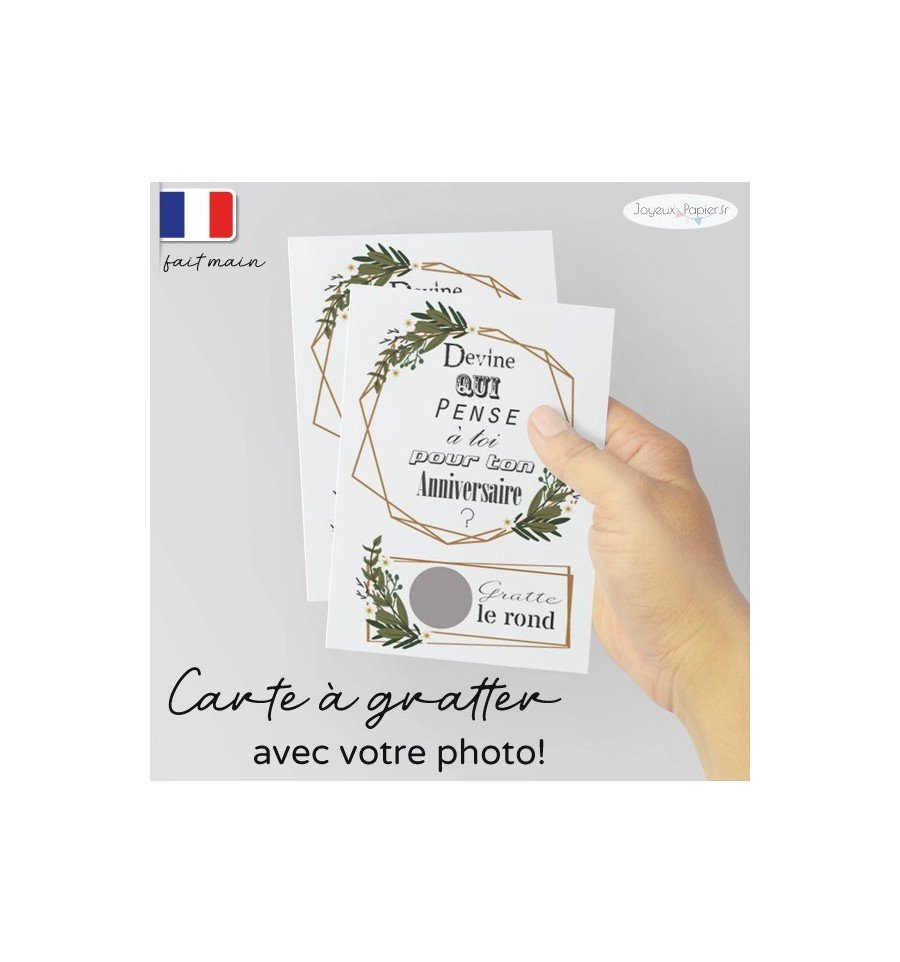 Carte à gratter joyeux anniversaire photo à gratter
