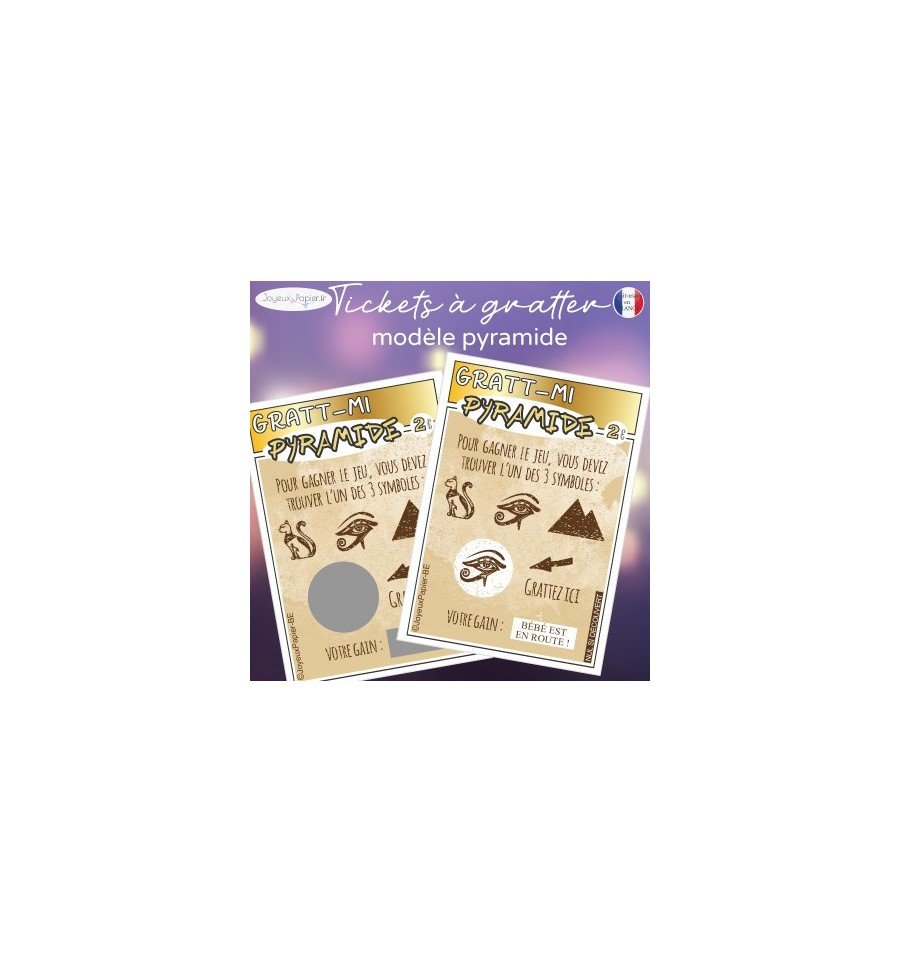 Ticket à gratter grossesse pyramide