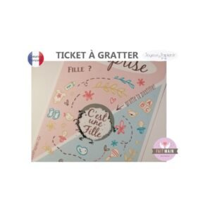 Ticket carte à gratter annonce sexe bébé surprise fille garçon