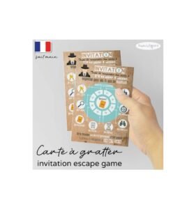 invitation escape game carte personnalisée