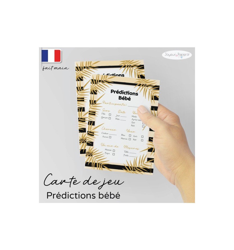 Carte prédictions bébé pêche black