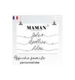 Affiche famille minimaliste MAMAN