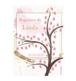 Affiche arbre à empreinte rose glitter