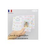 Carte a gratter invitation anniversaire fille
