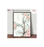 Affiche arbre à empreinte mariage