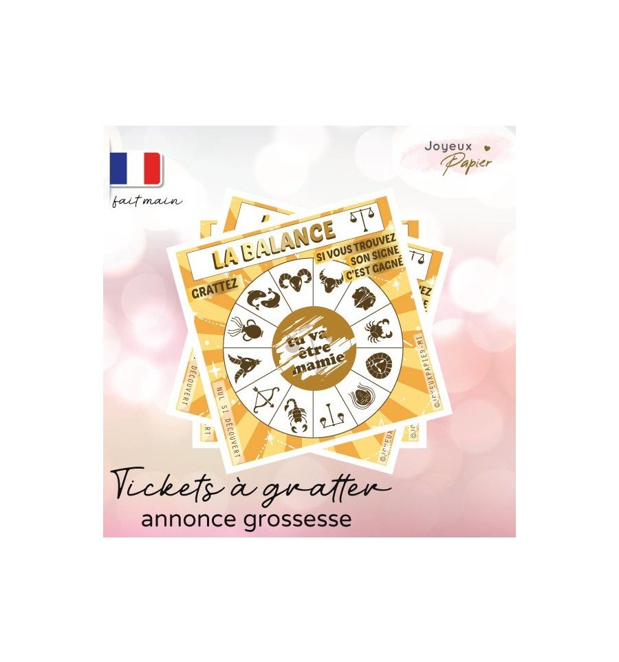 carte a gratter grossesse tu vas être mamie balance signe astrologique
