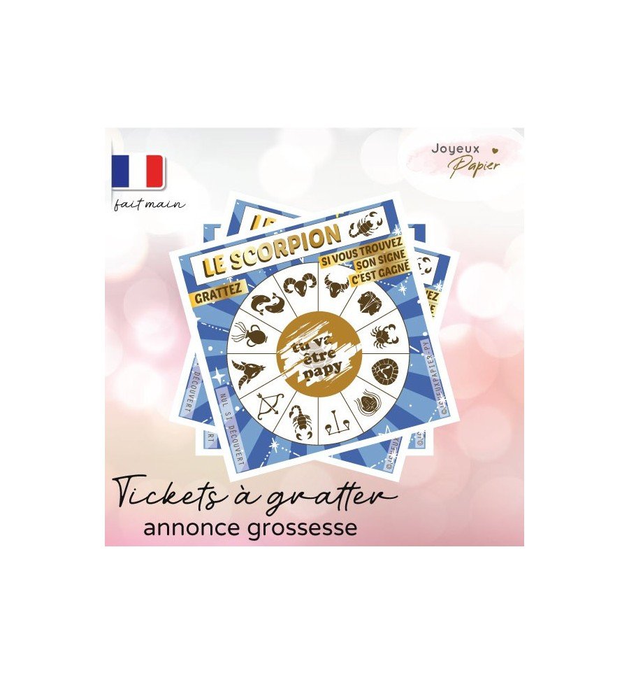 carte a gratter grossesse tu vas etre papy scorpion signe astrologique