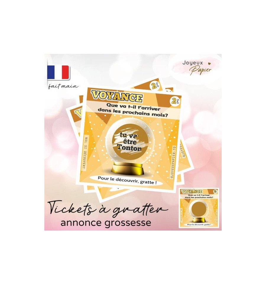 carte a gratter grossesse futur tonton