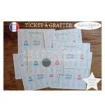Ticket à gratter révélation sexe bébé