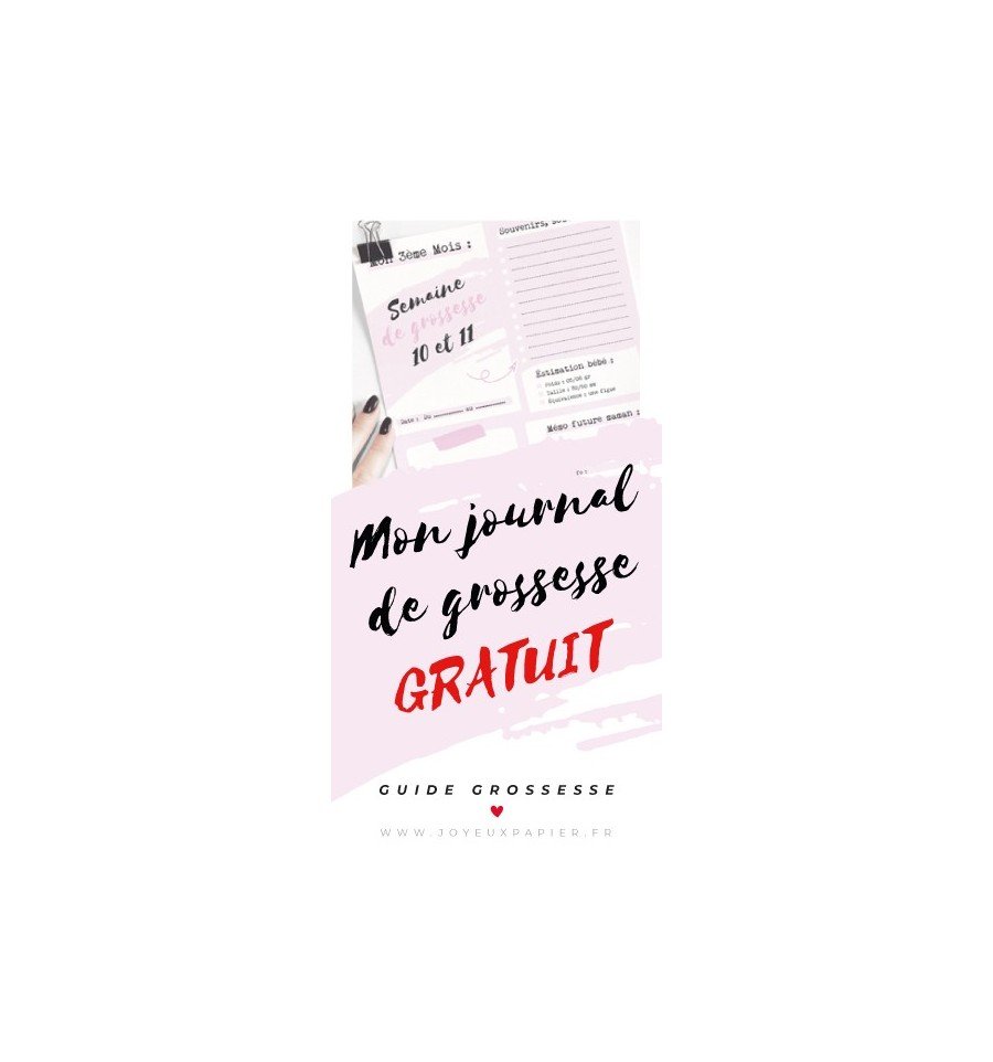 Journal de grossesse à imprimer gratuit carnet suivi souvenir