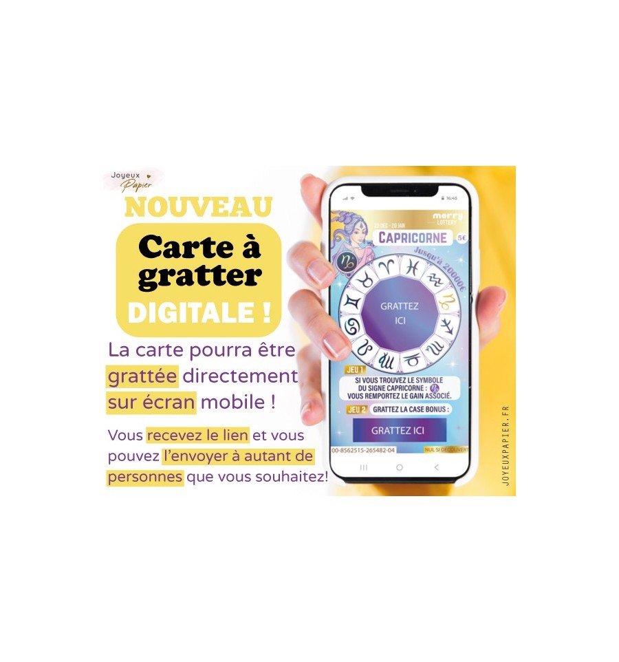 carte a gratter numérique signe astrologique