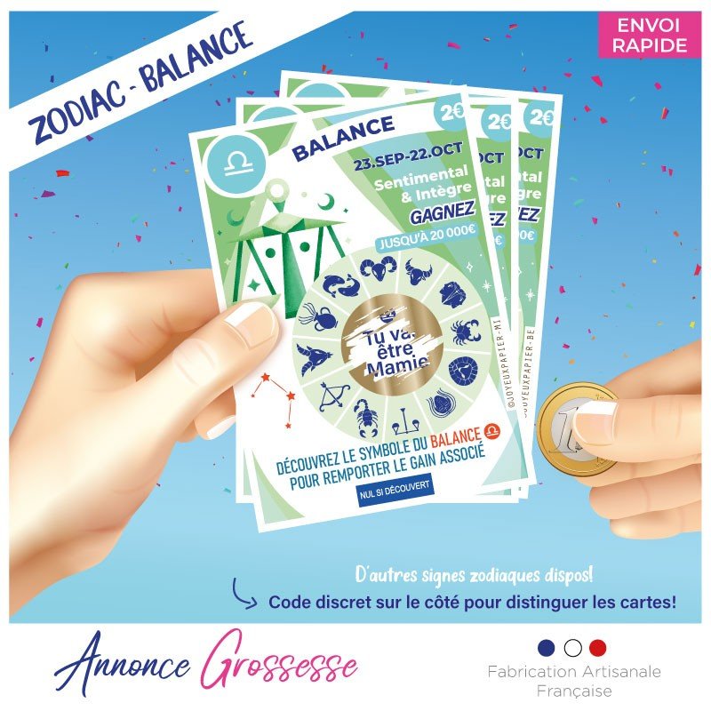 Carte à gratter annonce grossesse originale astrologie – Image 2