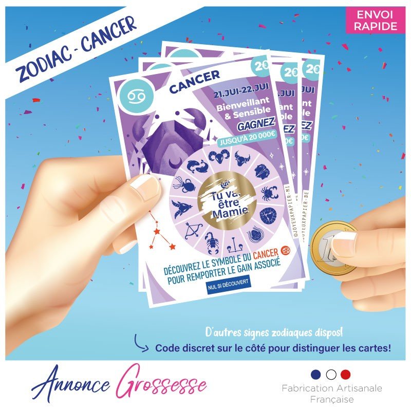 Carte à gratter annonce grossesse originale astrologie – Image 4