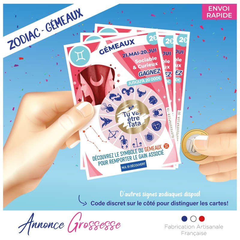 Carte à gratter annonce grossesse originale astrologie – Image 6