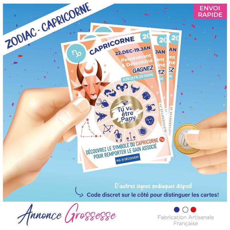 Carte à gratter annonce grossesse originale astrologie – Image 5