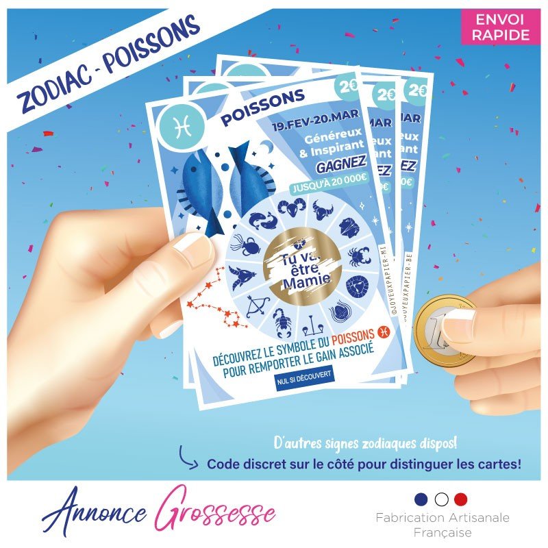 Carte à gratter annonce grossesse originale astrologie – Image 8