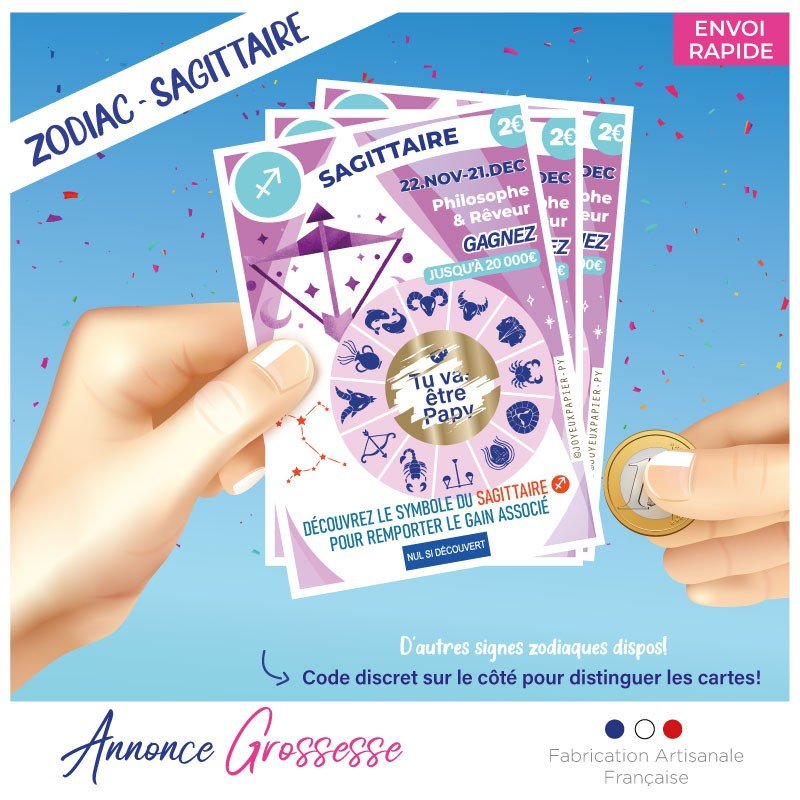 Carte à gratter annonce grossesse originale astrologie – Image 9