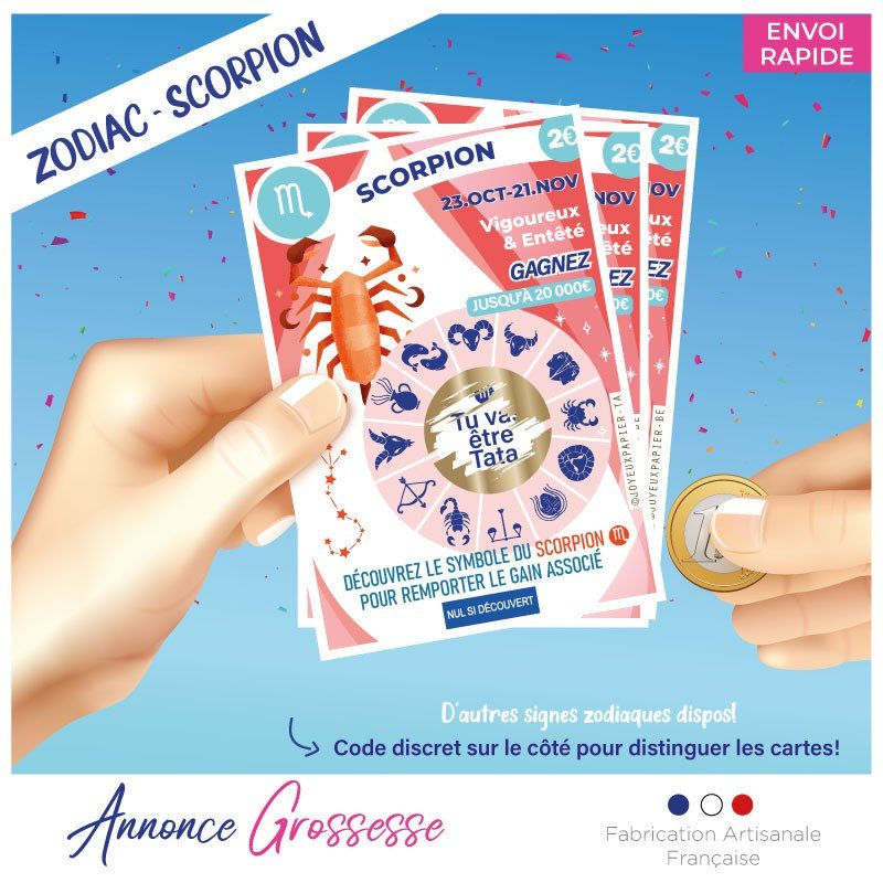 Carte à gratter annonce grossesse originale astrologie – Image 10