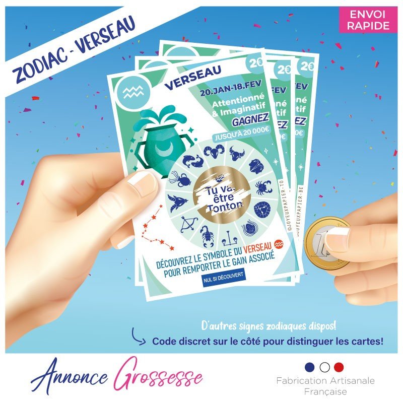 Carte à gratter annonce grossesse originale astrologie – Image 12