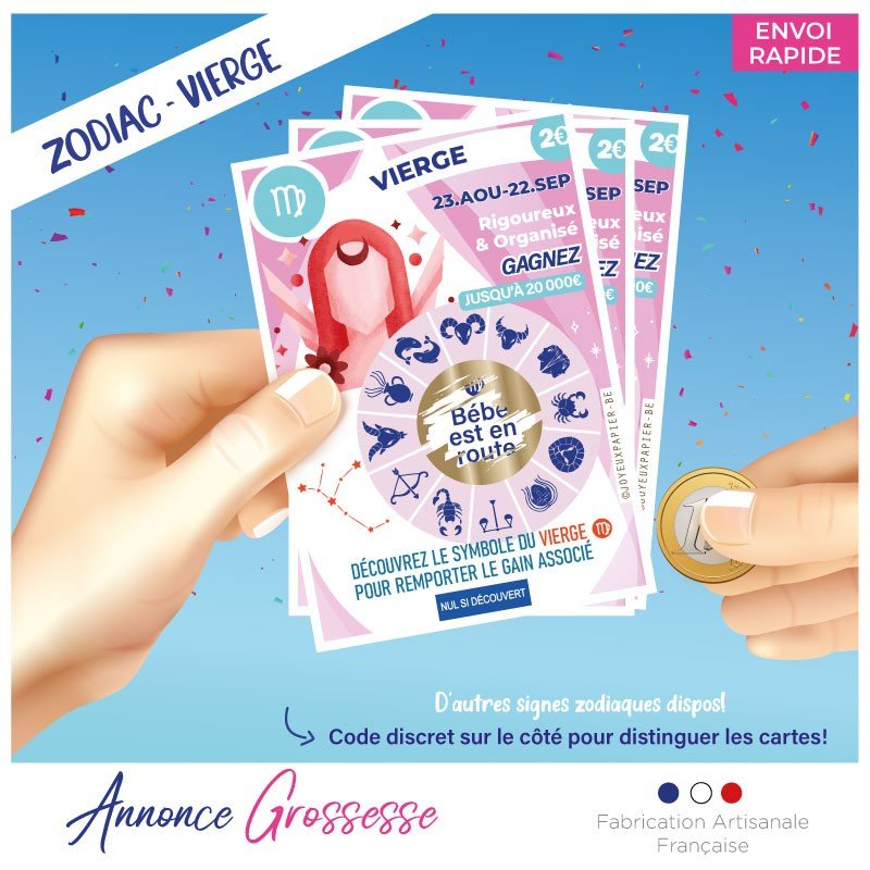 Carte à gratter annonce grossesse originale astrologie – Image 13