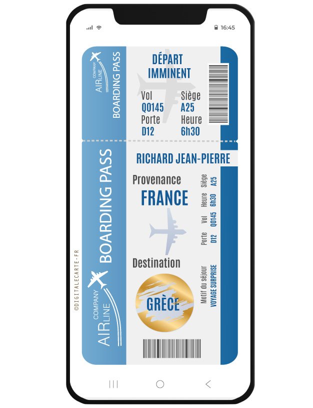 billet avion à gratter annonce voyage